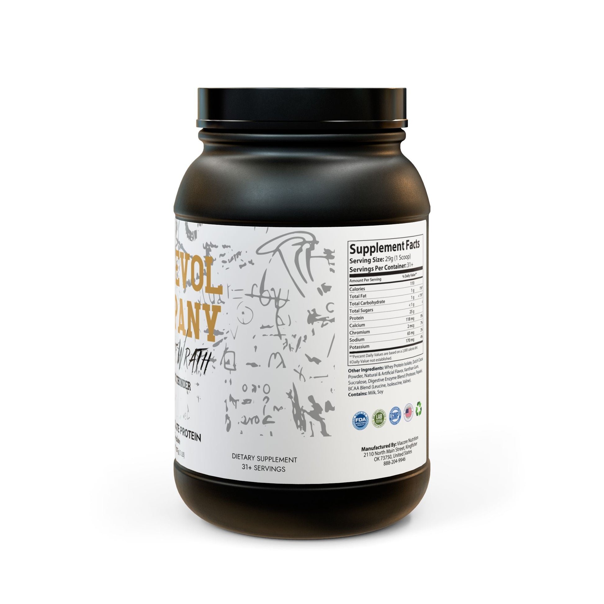 Gains of Wrath | Whey Isolate Protein Supplement (31+ Servings)